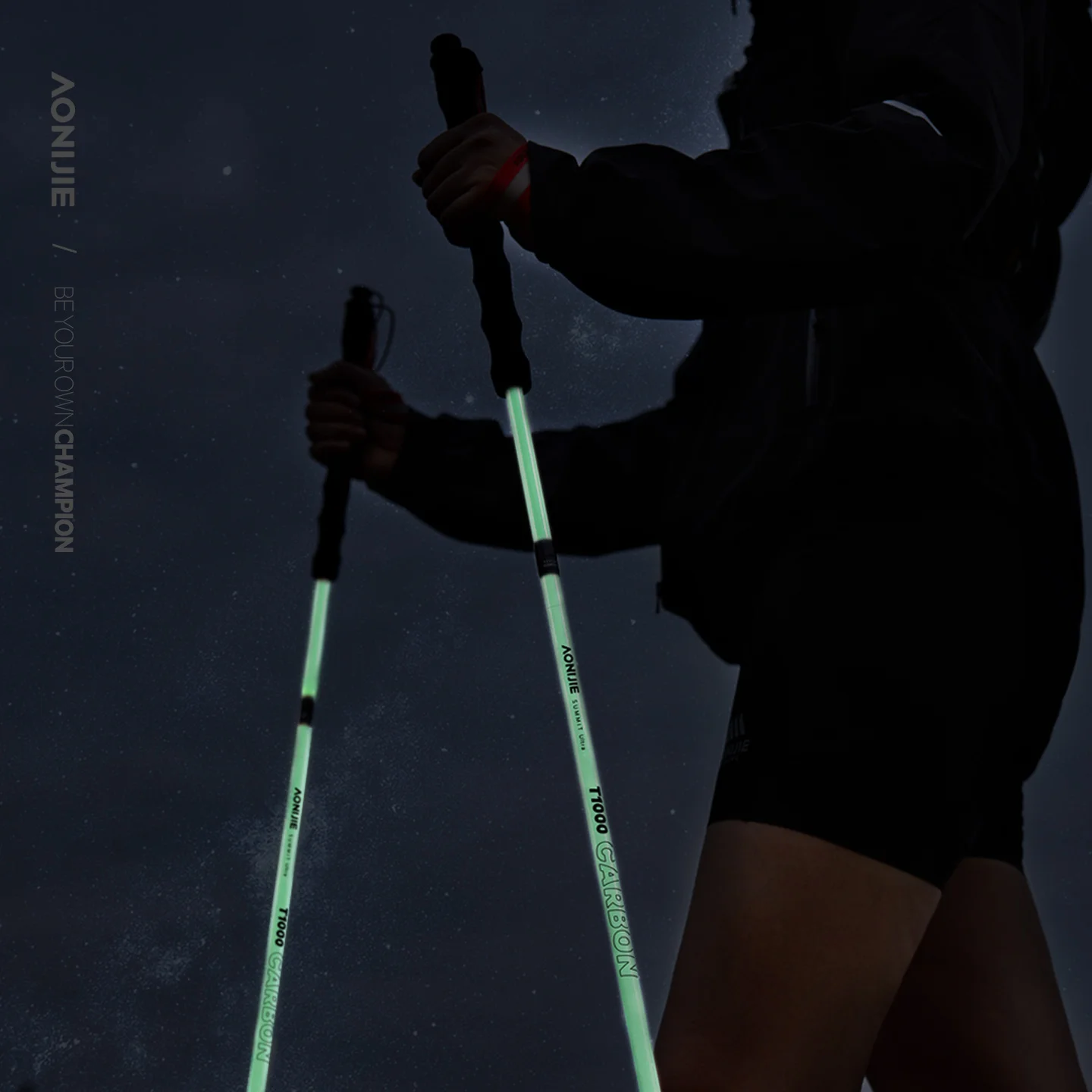 Carbon Fiber Trekking Poles Ultralight Pair - AONIJIE, 2 unidades/par de bastones plegables