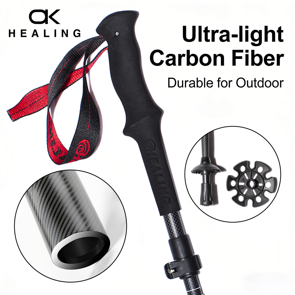 Nordic Walking Poles Carbon 100 - Bastones de Trekking Ultraligeros de Fibra
