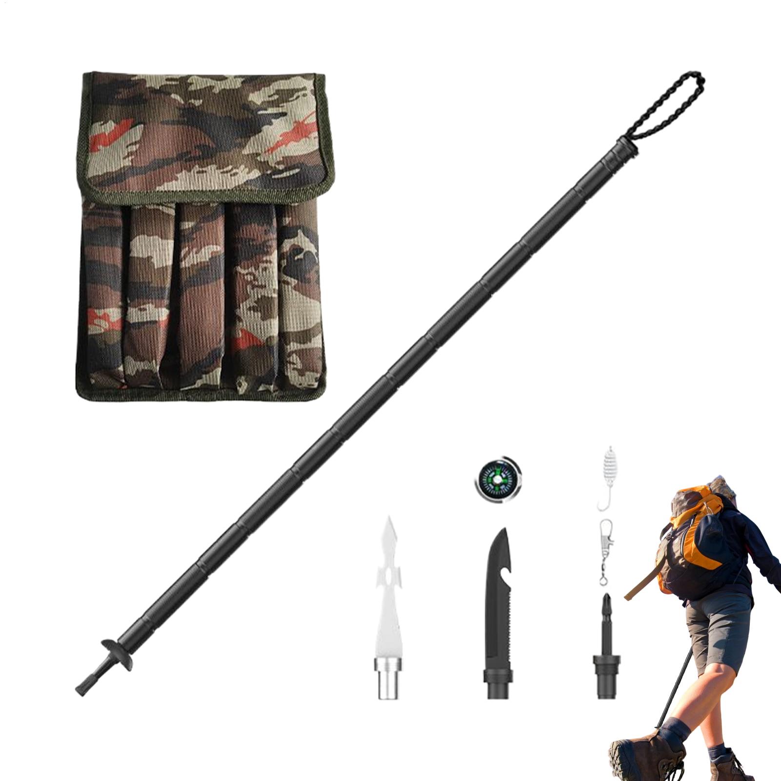 Folding Walking Sticks Hiking Adjustable - Bastones de Trekking para senderismo, bastones