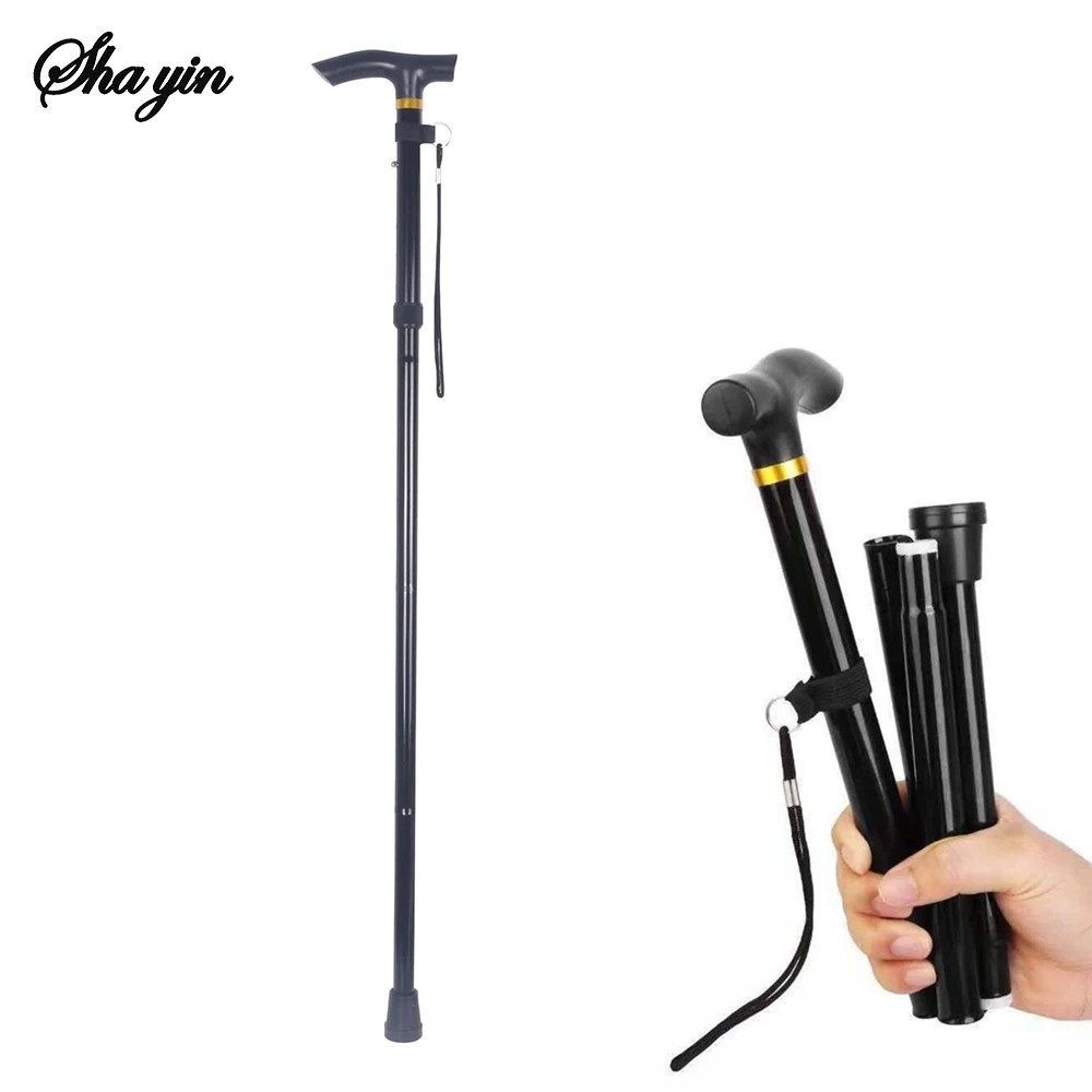 Folding Walking Sticks Hiking Adjustable - Bastón de senderismo plegable y portátil,
