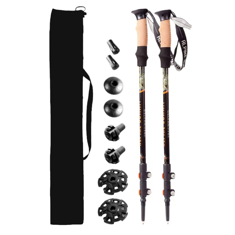 Carbon Fiber Trekking Poles Ultralight Pair - Bastones de Trekking de Aluminio y