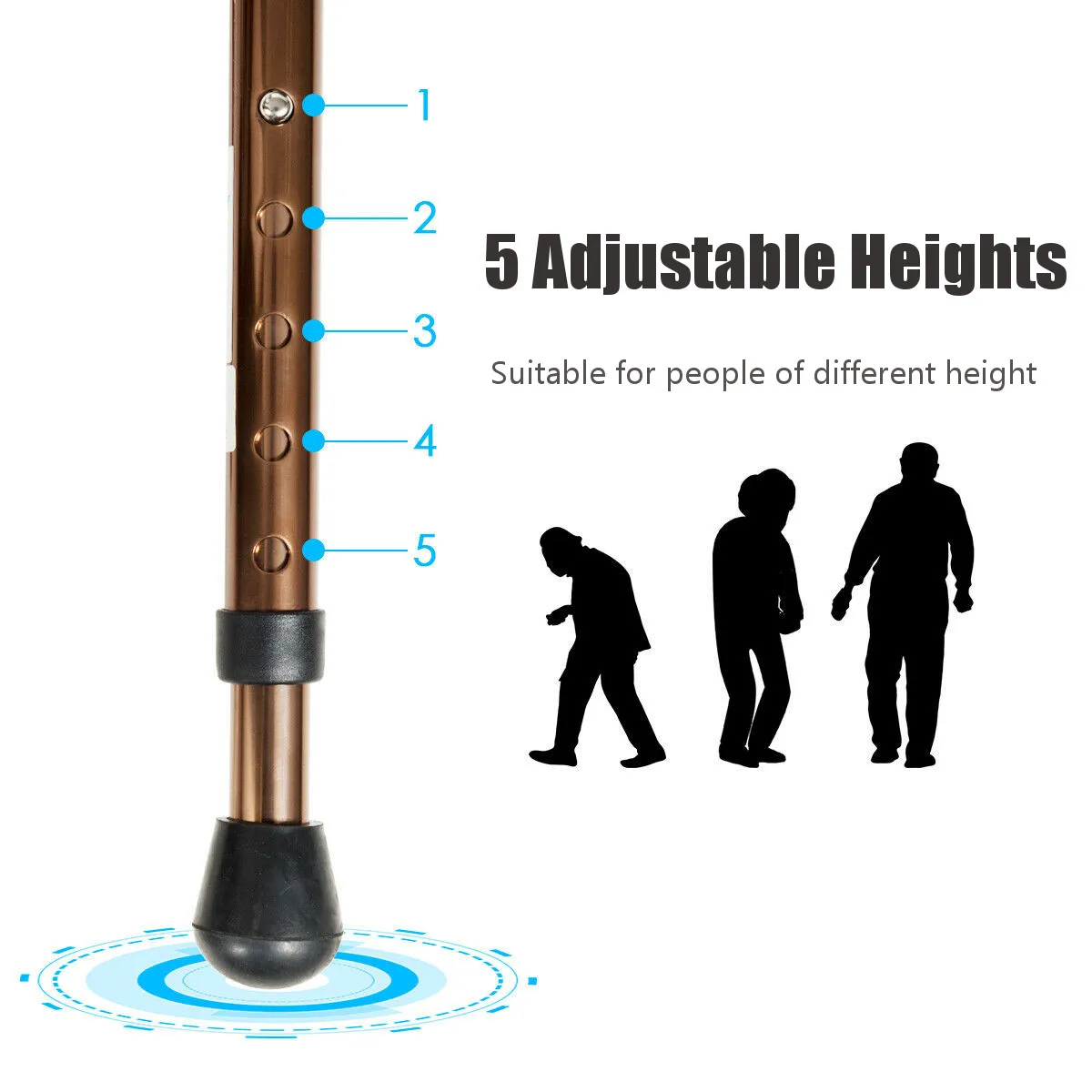 Silla plegable de aluminio par - Folding Walking Sticks Hiking Adjustable reseña y precio