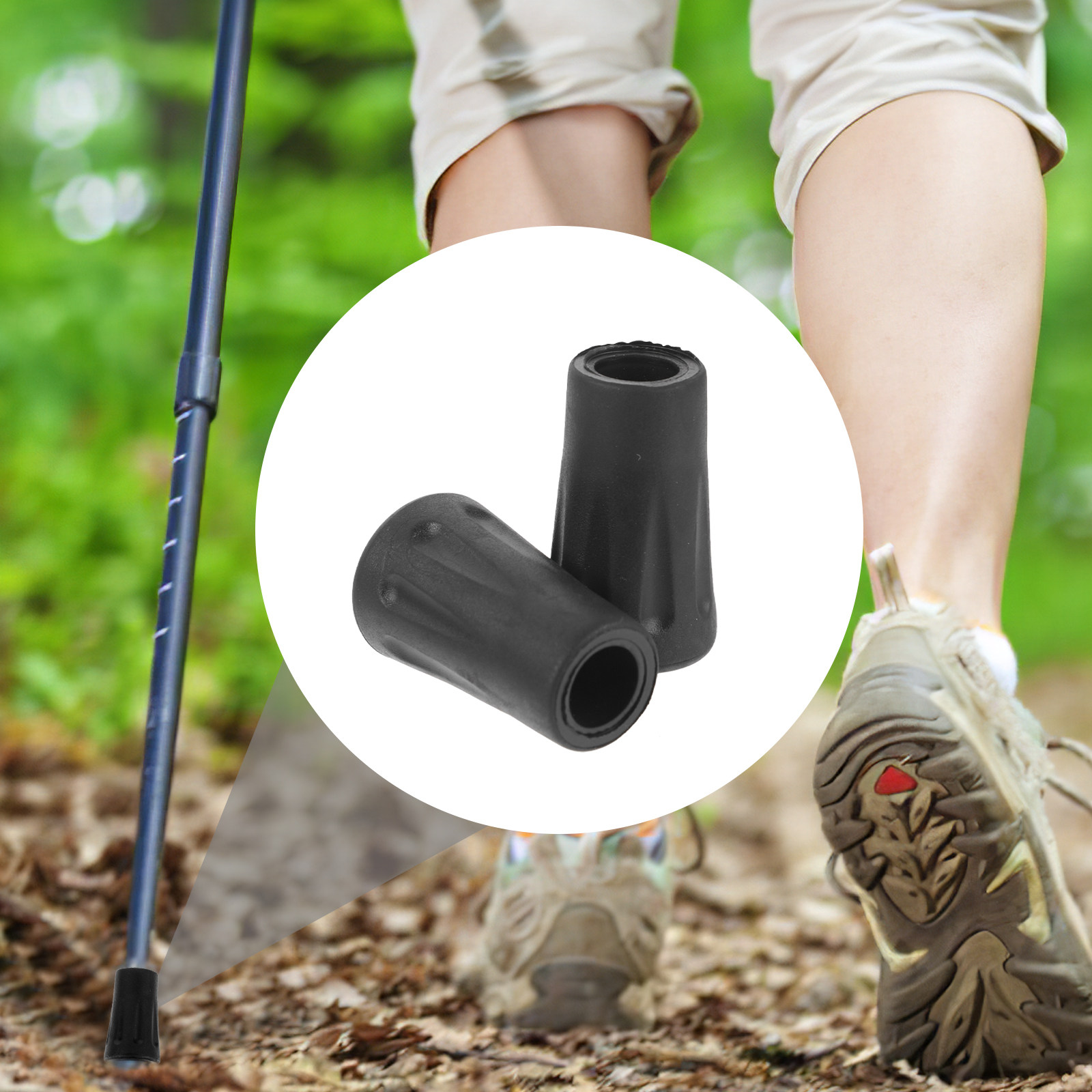 24 protectores de goma para la - Trekking Pole Rubber Tips Feet Replacement reseña y precio