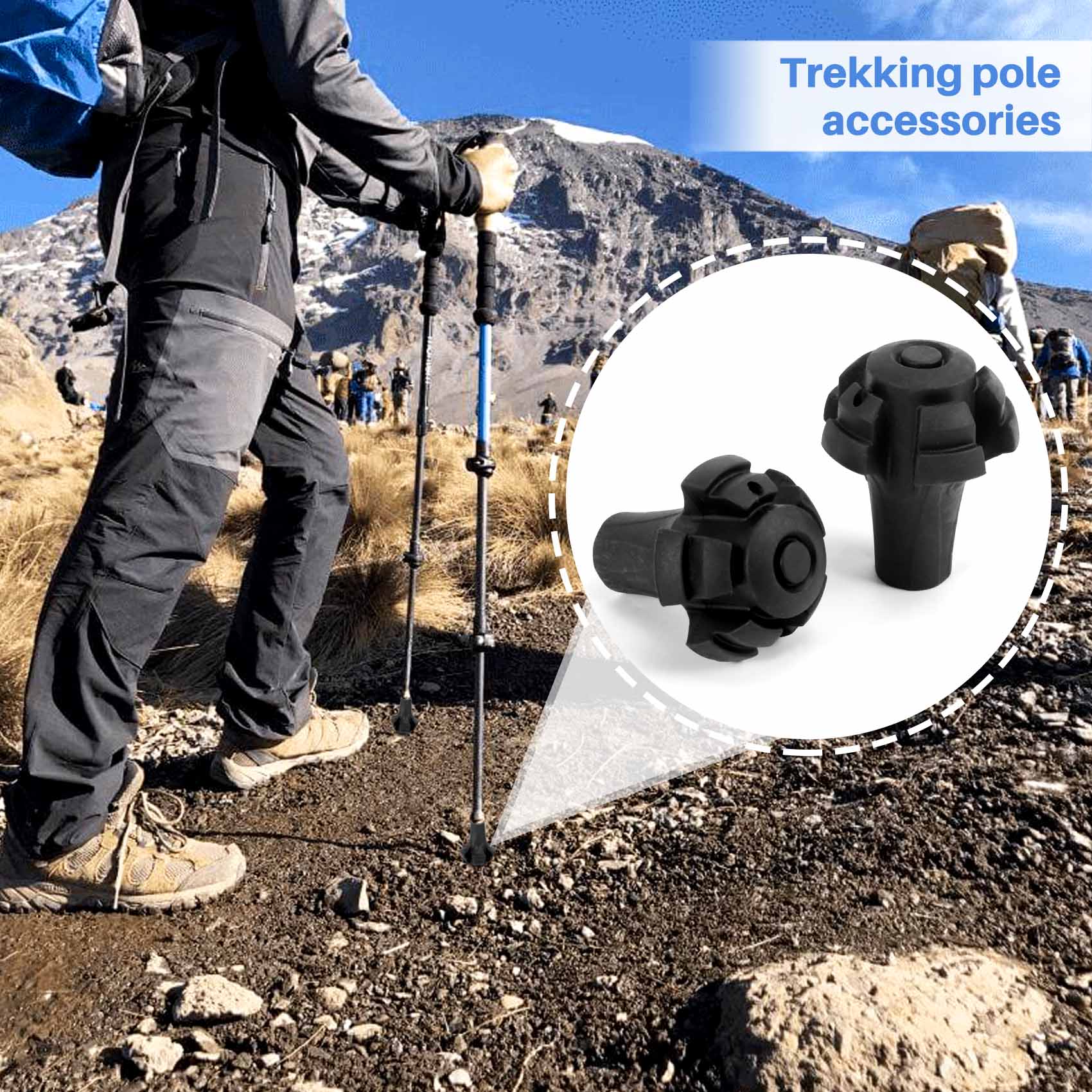 A3 # (Actualizado) 683F: paque - Trekking Pole Rubber Tips Feet Replacement reseña y precio