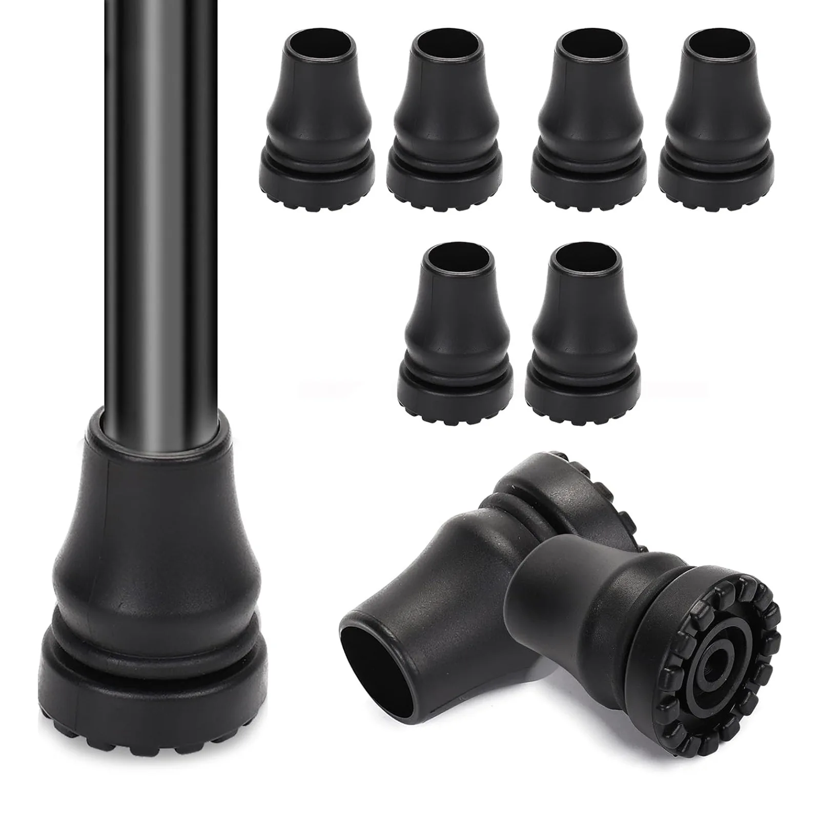 Panel antideslizante con partí - Trekking Pole Rubber Tips Feet Replacement reseña y precio
