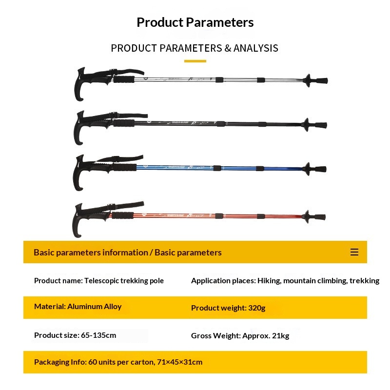 Bastón de Senderismo Ajustable - Folding Walking Sticks Hiking Adjustable reseña y precio