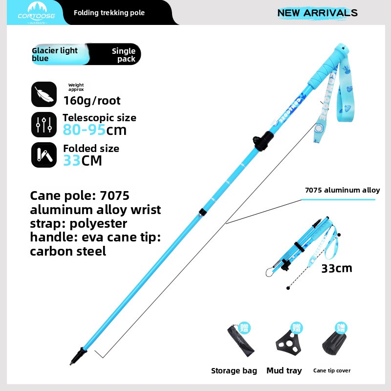 Bastón de Senderismo Plegable  - Folding Walking Sticks Hiking Adjustable reseña y precio