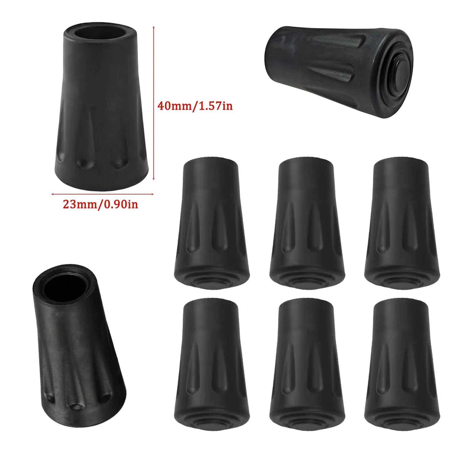 10-40 Protectores de Punta de  - Trekking Pole Rubber Tips Feet Replacement reseña y precio
