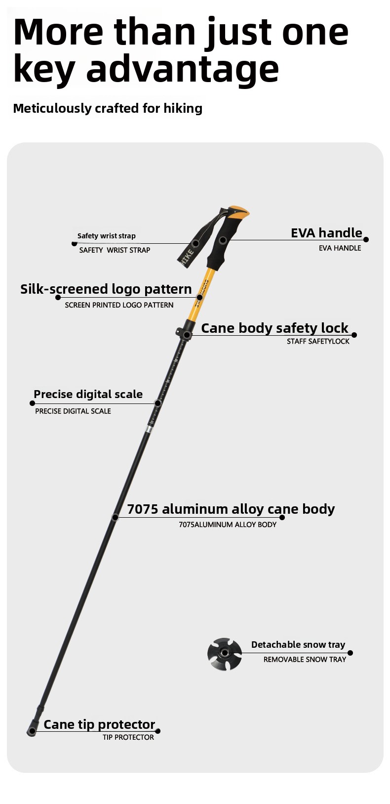 Bastón de Trekking Plegable de - Folding Walking Sticks Hiking Adjustable reseña y precio