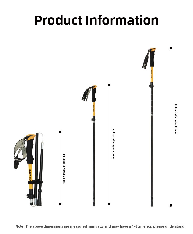 Bastón de Trekking Plegable de - Folding Walking Sticks Hiking Adjustable reseña y precio