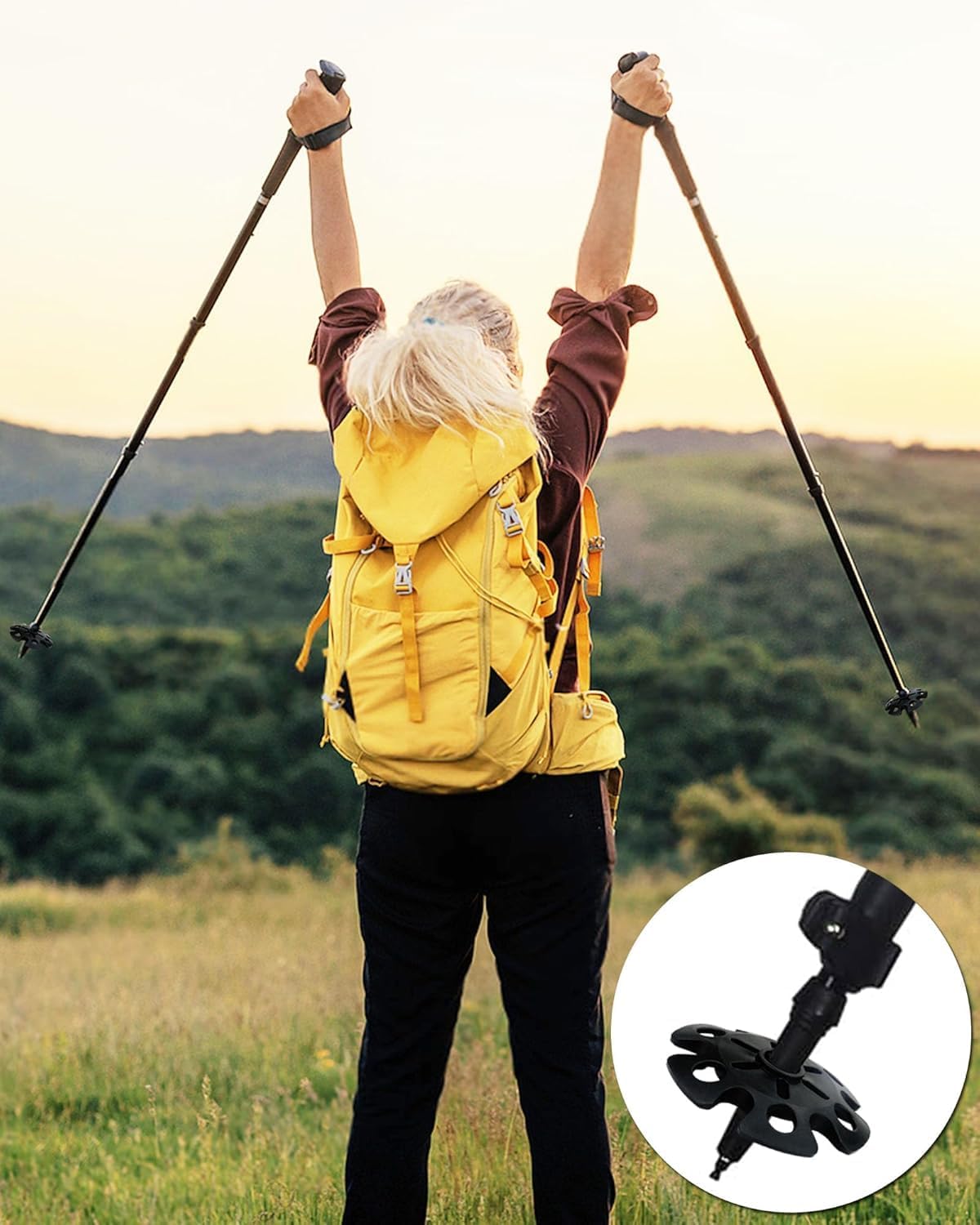 Puntas de repuesto para baston - Trekking Pole Rubber Tips Feet Replacement reseña y precio
