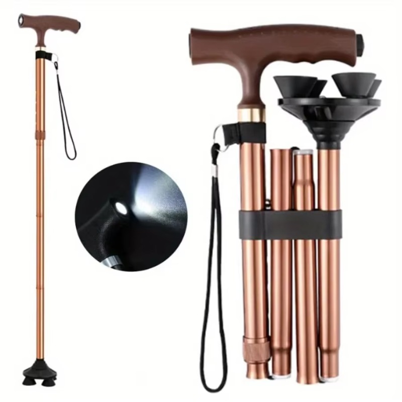 Bastón de senderismo plegable  - Folding Walking Sticks Hiking Adjustable reseña y precio