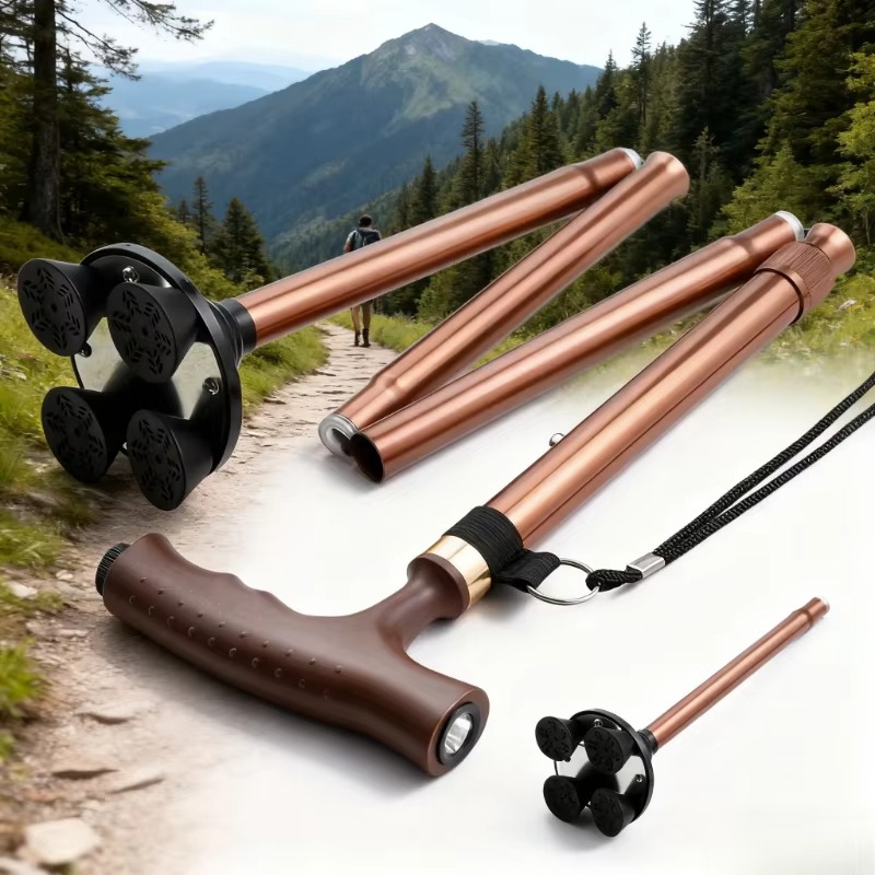 Bastón de senderismo plegable  - Folding Walking Sticks Hiking Adjustable reseña y precio