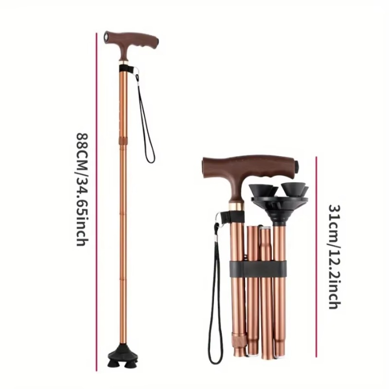 Bastón de senderismo plegable  - Folding Walking Sticks Hiking Adjustable reseña y precio