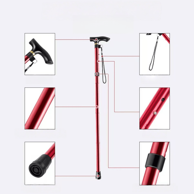 Bastón plegable para caminar,  - Folding Walking Sticks Hiking Adjustable reseña y precio