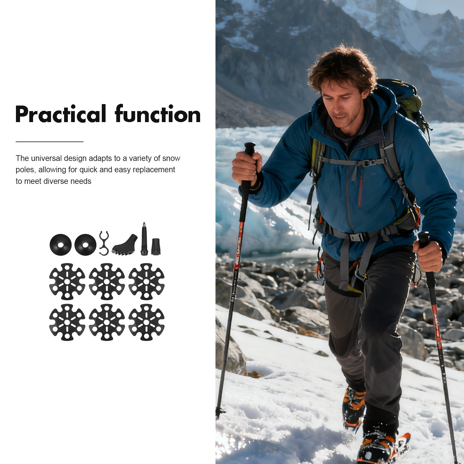 1 juego de puntas para bastone - Snow Baskets Mud Baskets Trekking Pole reseña y precio