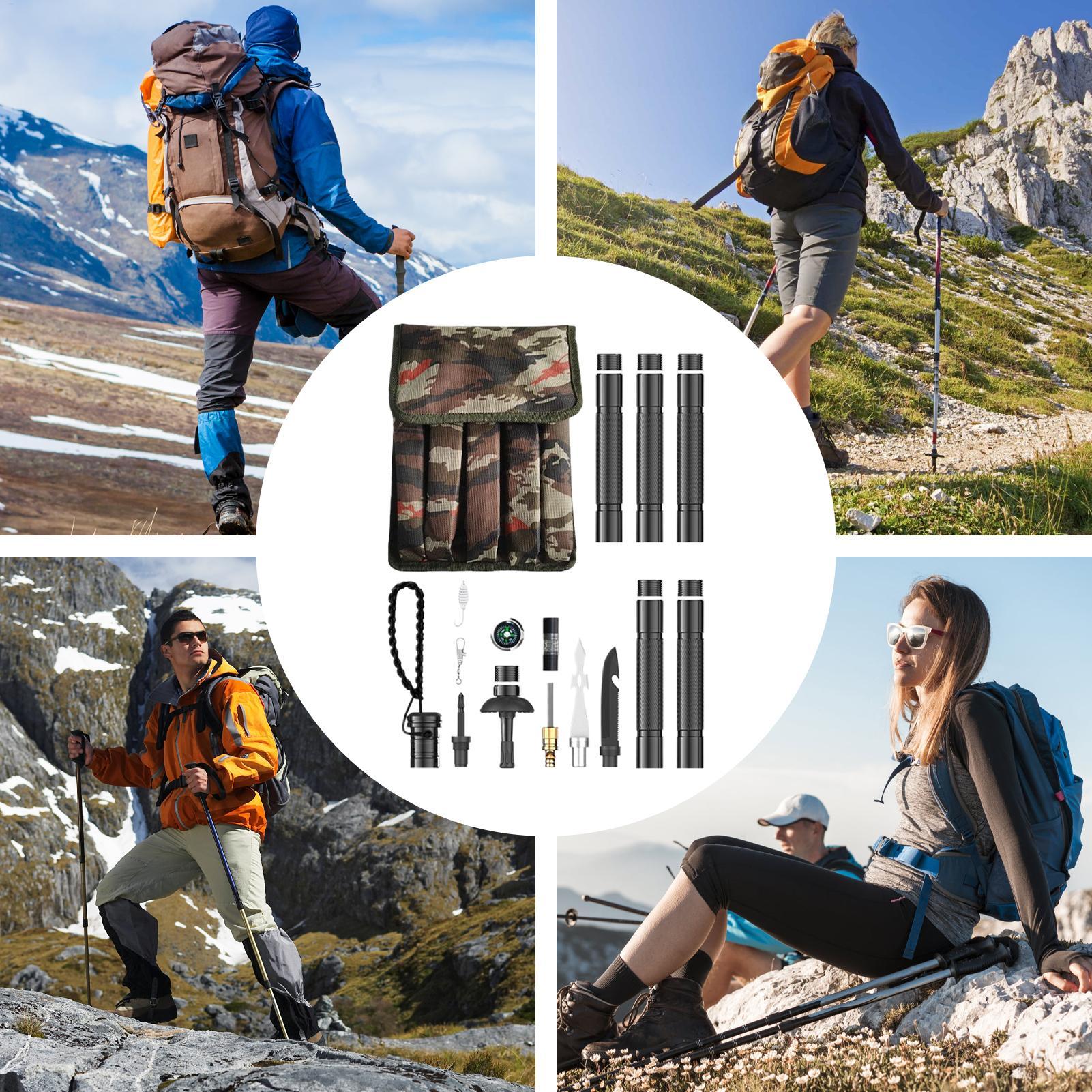 Bastones de senderismo, baston - Folding Walking Sticks Hiking Adjustable reseña y precio