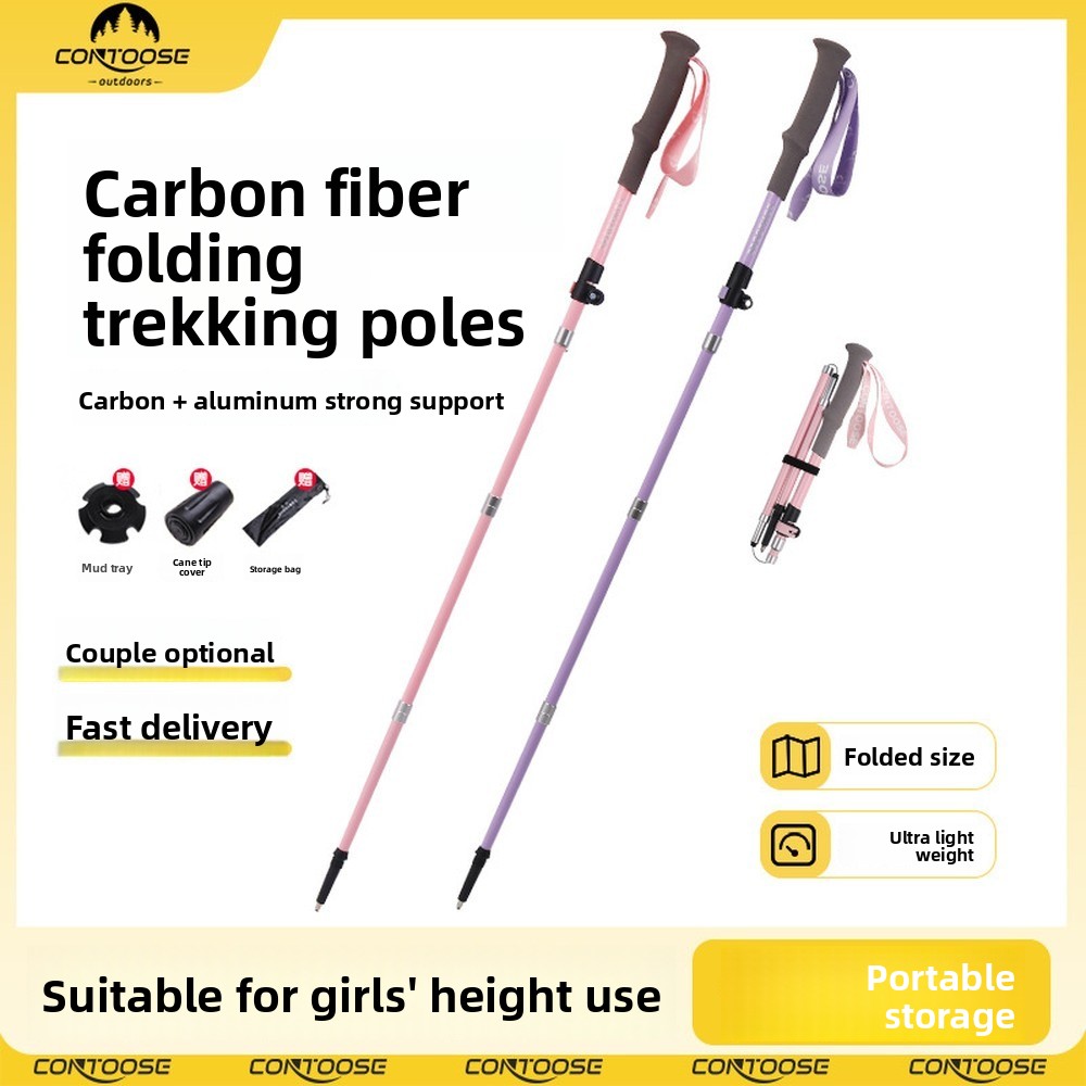 Bastón de Senderismo Plegable  - Folding Walking Sticks Hiking Adjustable reseña y precio