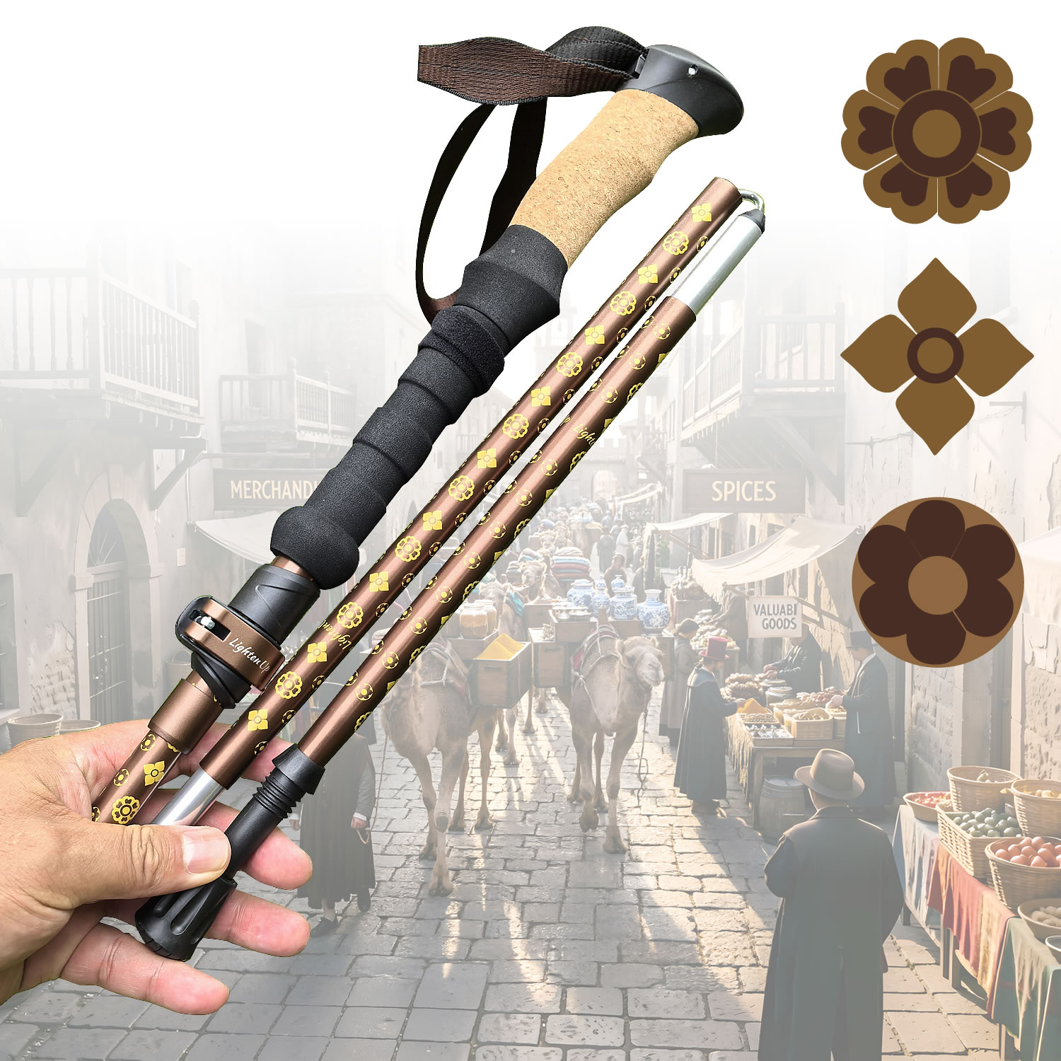 Bastón de Senderismo Plegable  - Folding Walking Sticks Hiking Adjustable reseña y precio