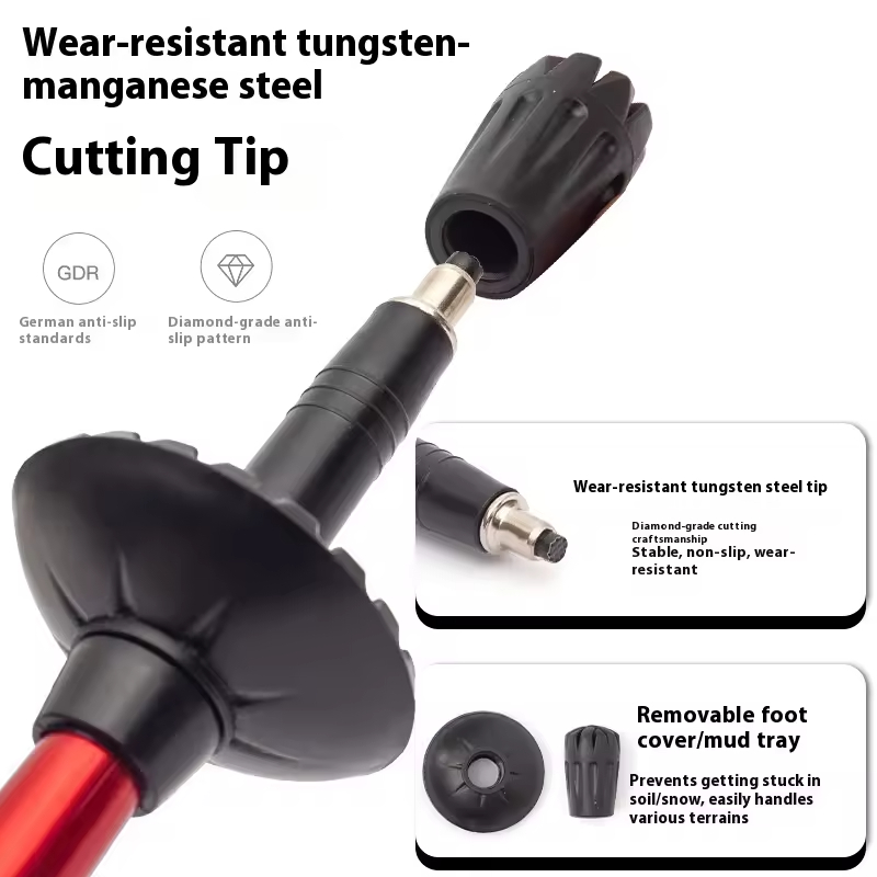 1 Par de Bastones de Trekking  - Folding Walking Sticks Hiking Adjustable reseña y precio