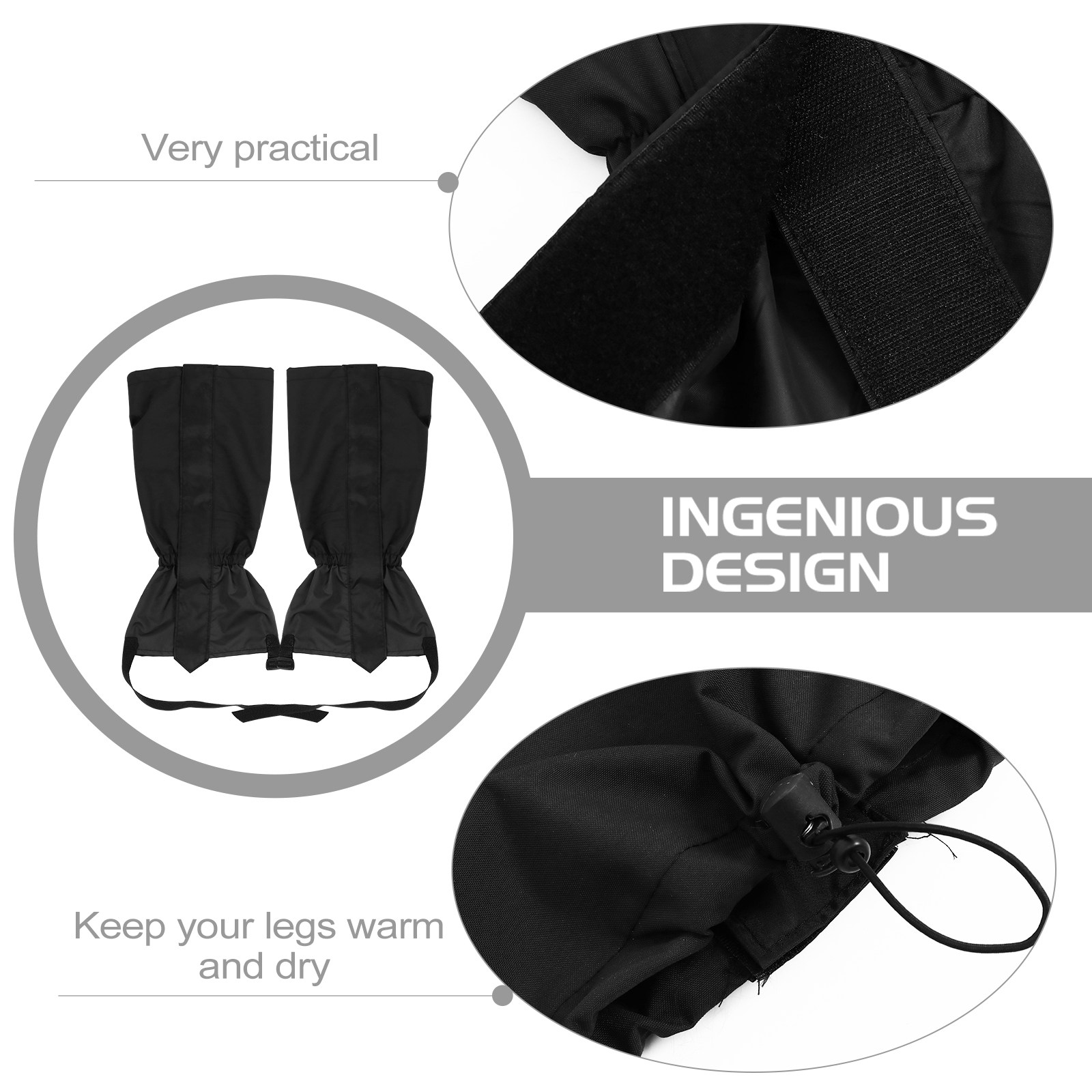 1 par de polainas para exterio - Gaiters Waterproof Breathable Hiking reseña y precio