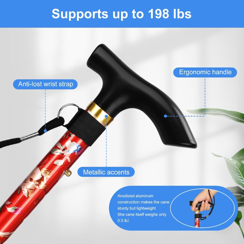 Bastón plegable ajustable de 5 - Folding Walking Sticks Hiking Adjustable reseña y precio